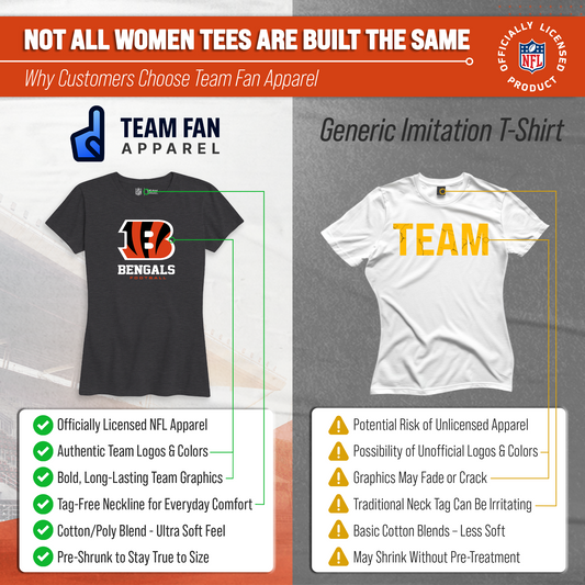 Cincinnati Bengals Women's NFL Ultimate Fan Logo Short Sleeve T-Shirt - Black