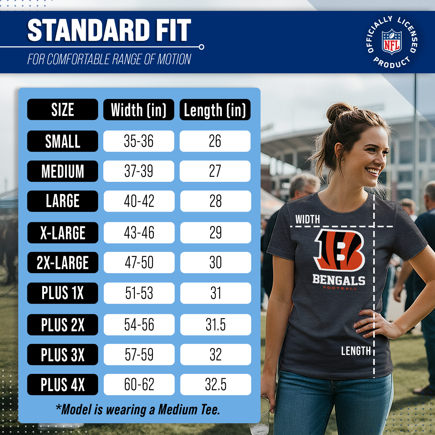 Cincinnati Bengals Women's NFL Ultimate Fan Logo Short Sleeve T-Shirt - Black