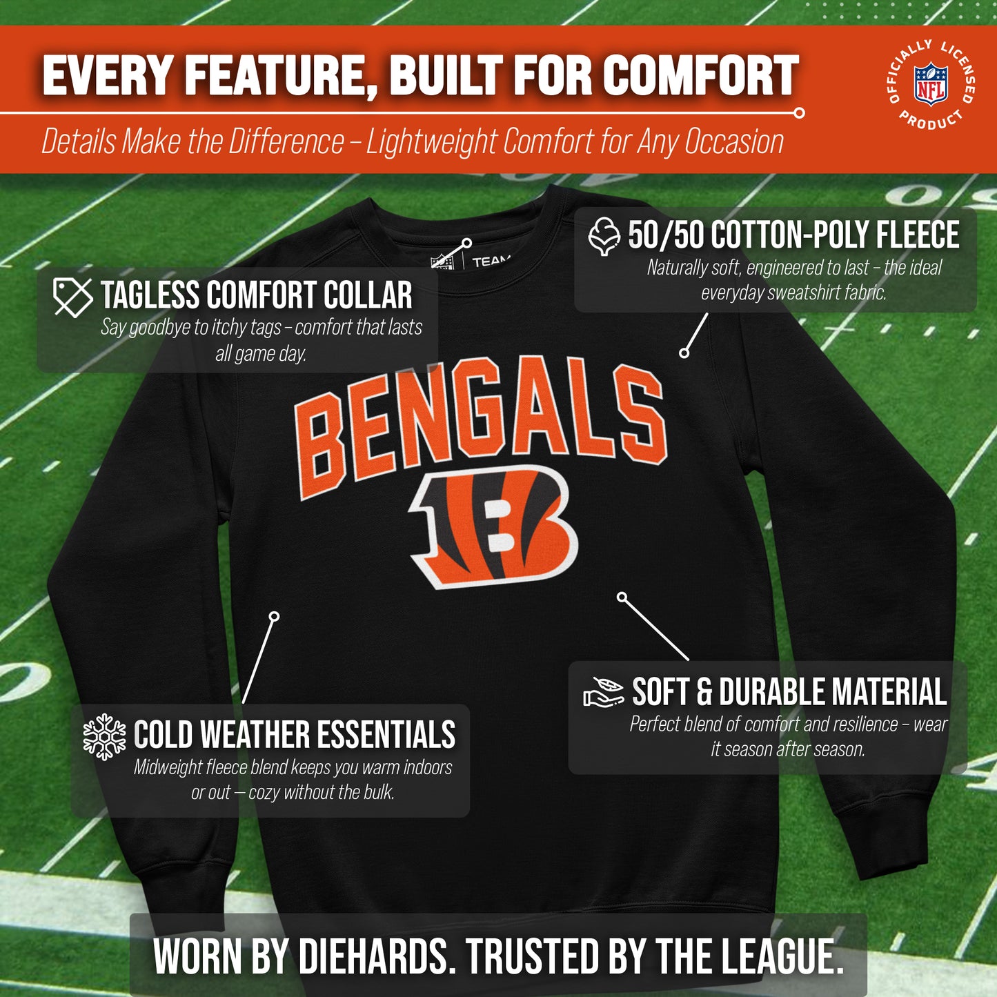 Cincinnati Bengals NFL Home Team Crew - Black
