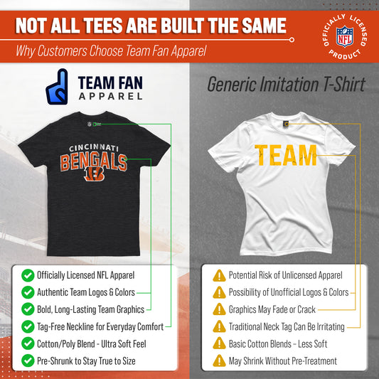 Cincinnati Bengals NFL Starting Fresh Short Sleeve Heather T-Shirt - Black