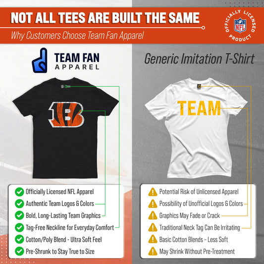 Cincinnati Bengals NFL Modern Throwback T-shirt - Team Color