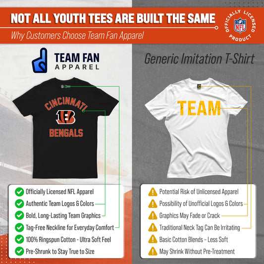 Cincinnati Bengals NFL Youth Gameday Football T-Shirt - Black