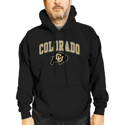 Colorado Buffaloes Adult Arch & Logo Soft Style Gameday Hooded Sweatshirt - Black