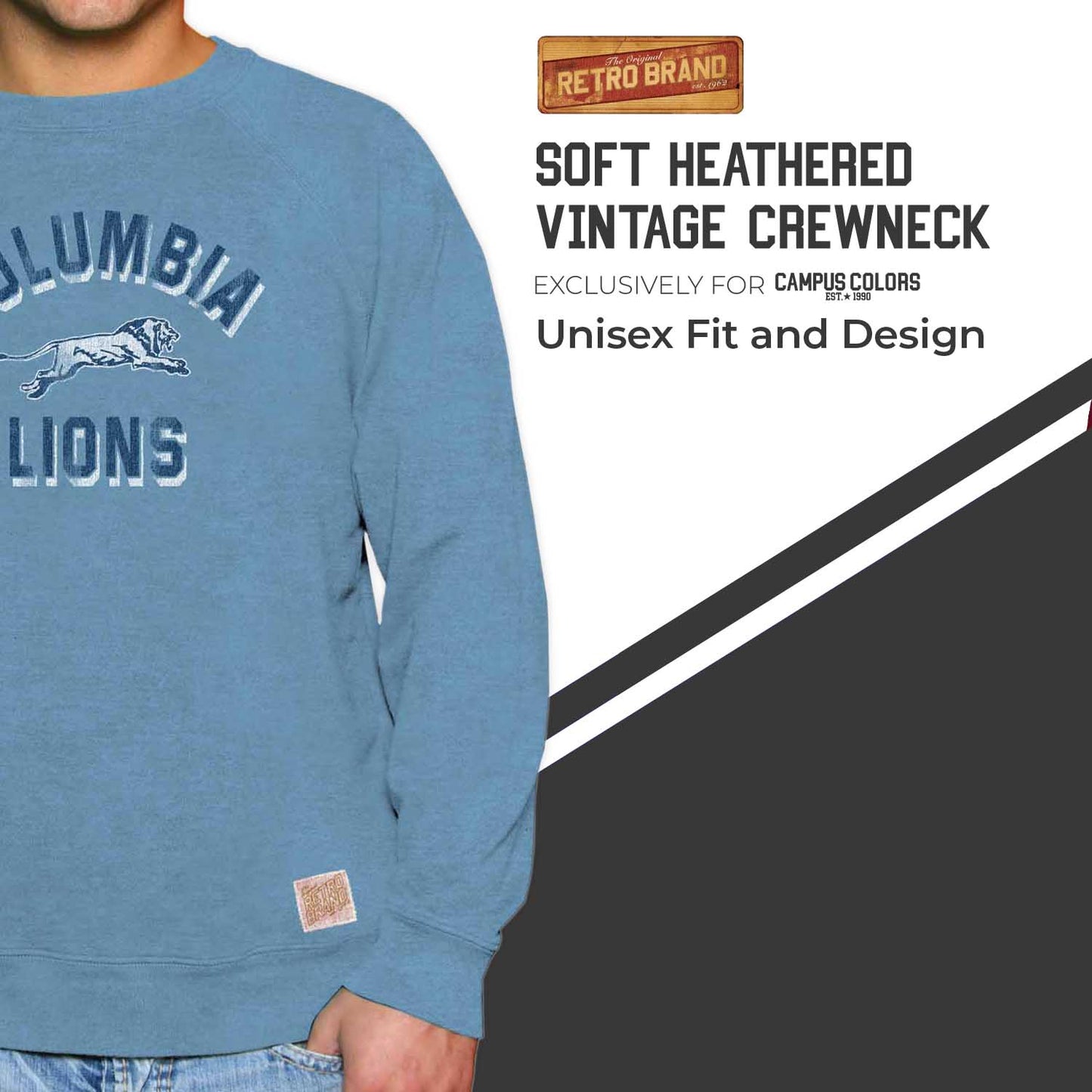 Columbia Lions Adult University Crewneck - Carolina Blue