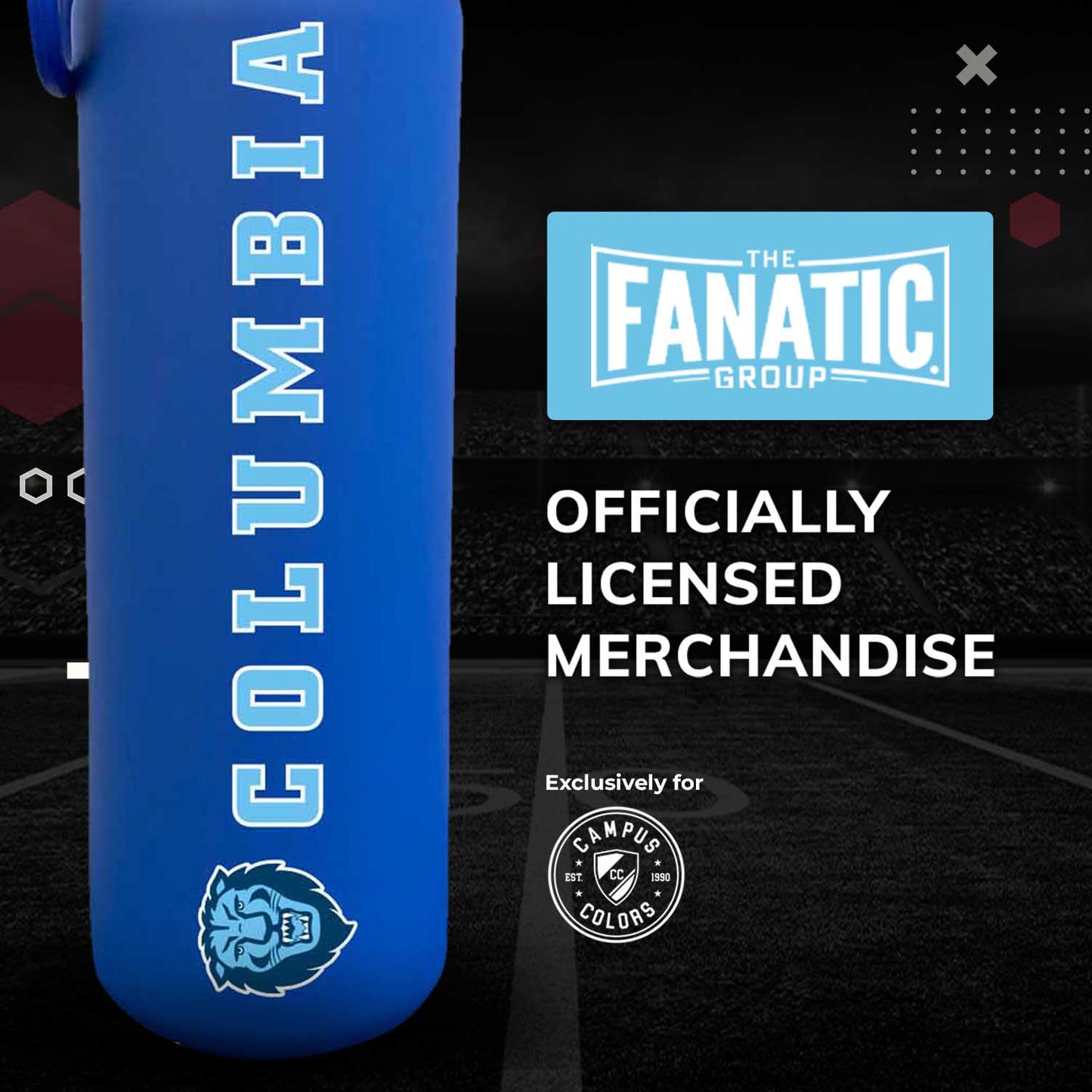 Columbia Lions NCAA Stainless Steel Water Bottle - Royal