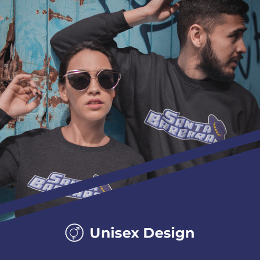 UCSB Gauchos NCAA Adult Charcoal Crewneck Fleece Sweatshirt - Charcoal