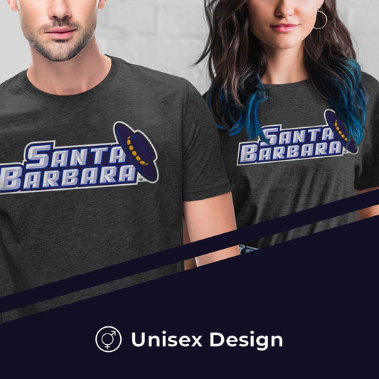 UCSB Gauchos Campus Colors NCAA Adult Cotton Blend Charcoal Tagless T-Shirt - Charcoal