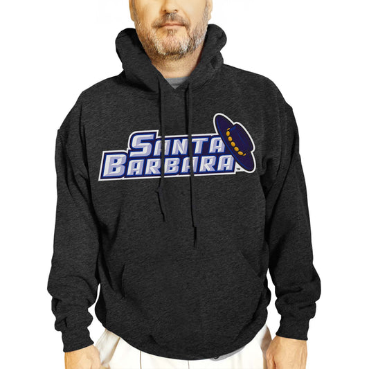 UCSB Gauchos NCAA Adult Cotton Blend Charcoal Hooded Sweatshirt - Charcoal