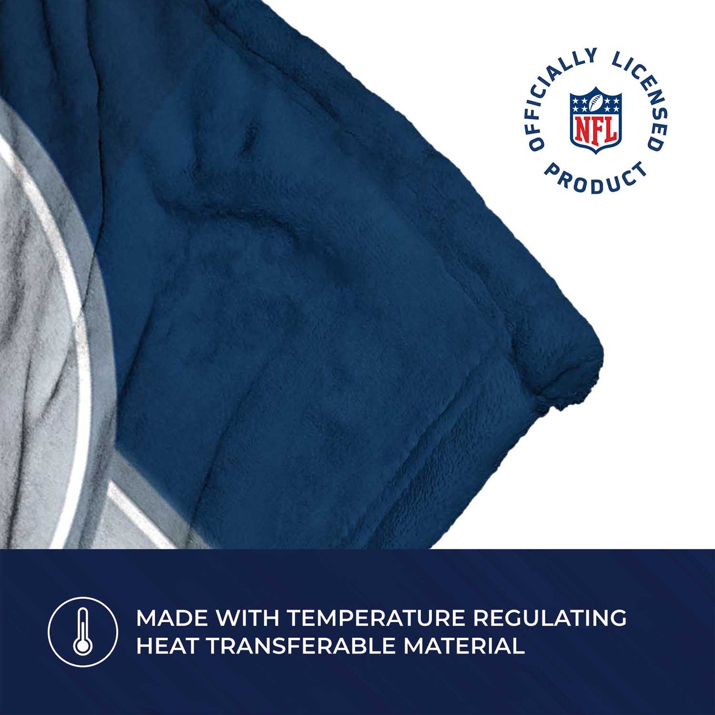 Dallas Cowboys NFL Hi-Def Ezekiel Elliot Silk Blanket - Navy