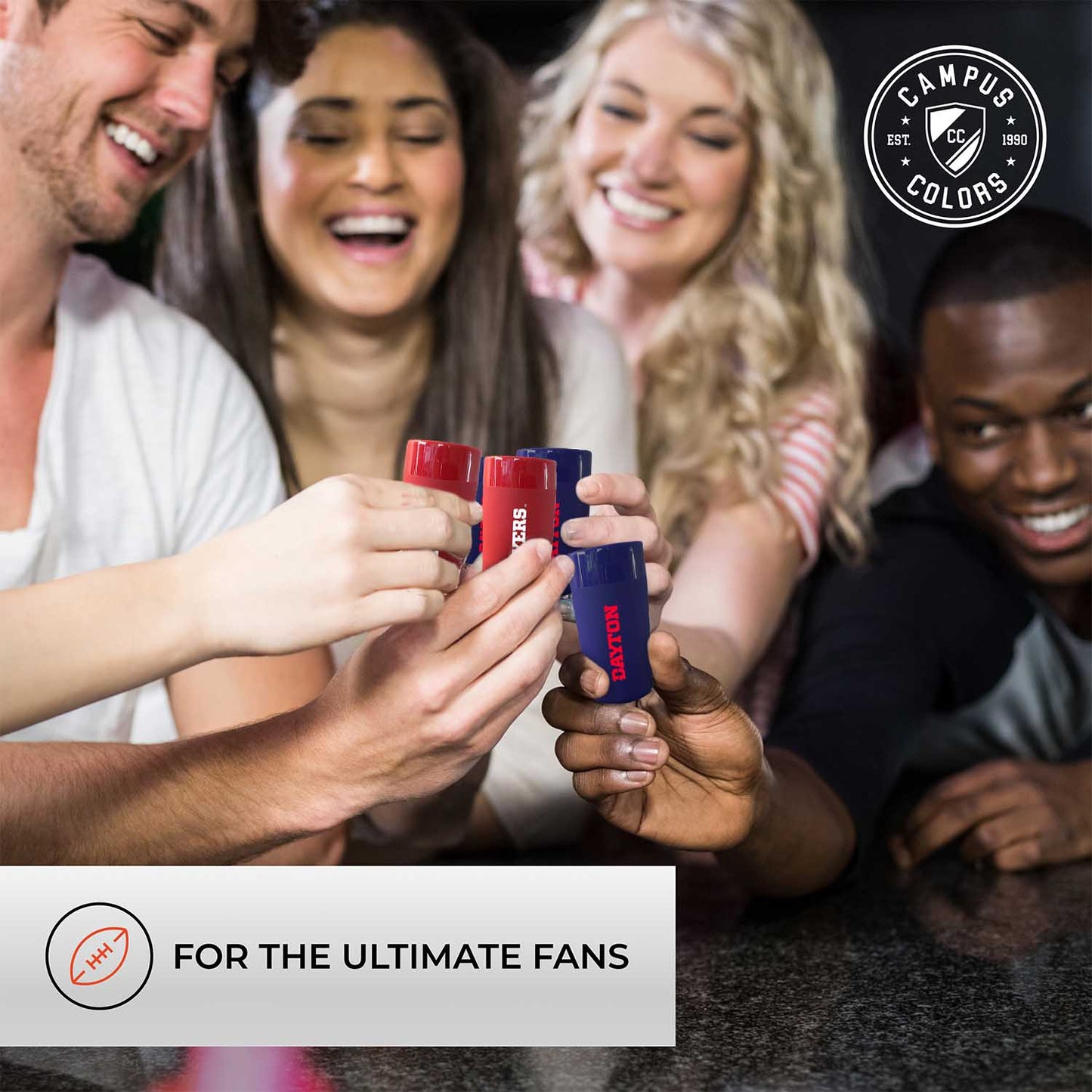 Dayton Flyers College and University 2-Pack Shot Glasses - Team Color