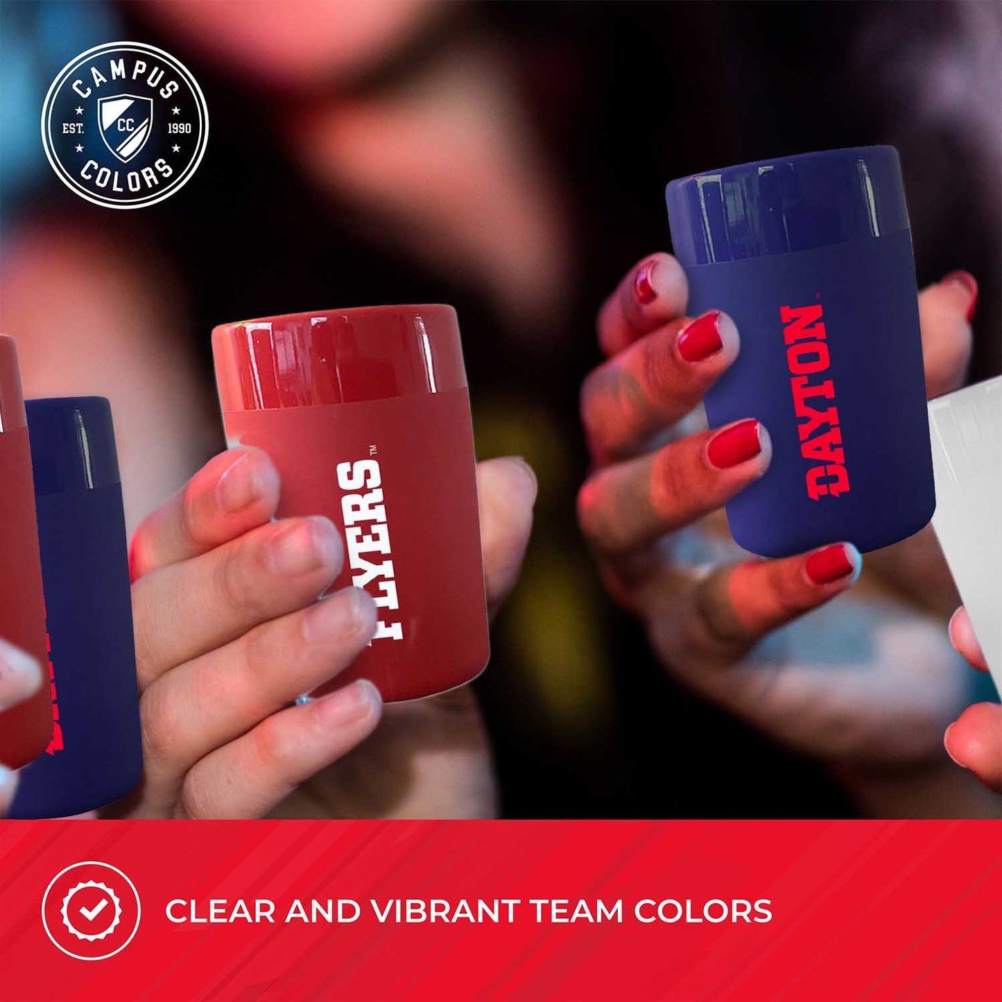 Dayton Flyers College and University 2-Pack Shot Glasses - Team Color