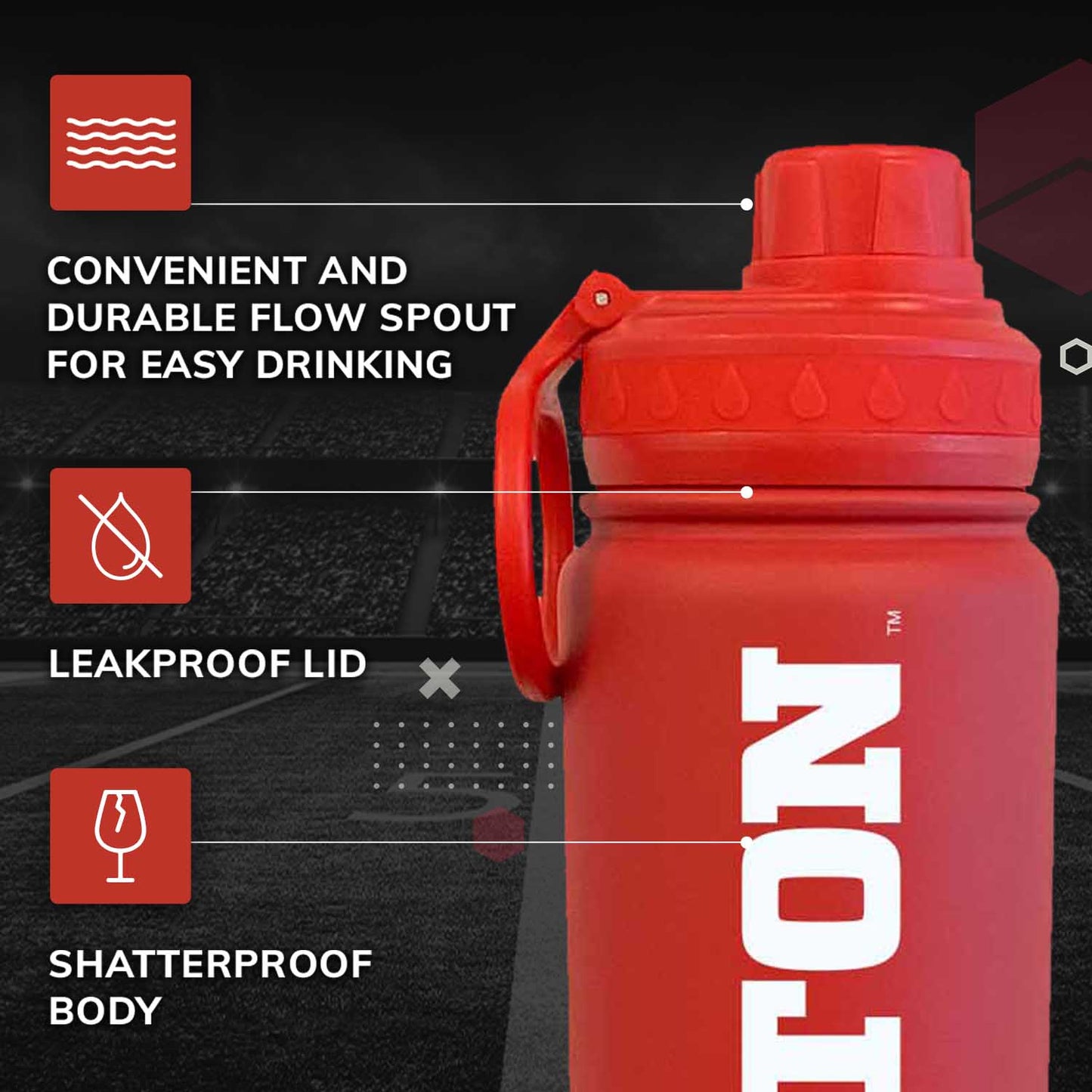 Dayton Flyers NCAA Stainless Steel Water Bottle - Red