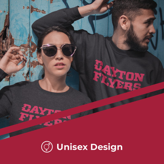 Dayton Flyers NCAA Adult Charcoal Crewneck Fleece Sweatshirt - Charcoal