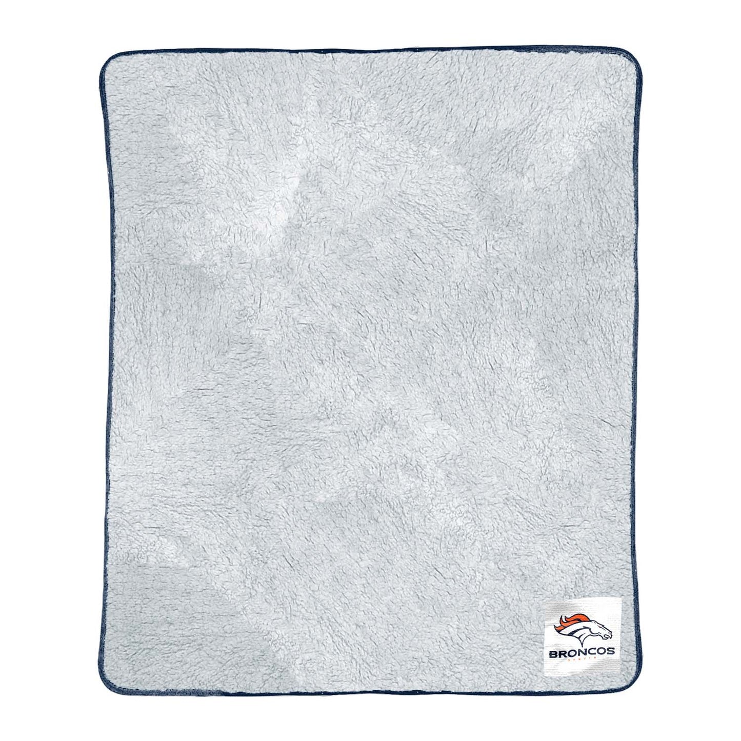 Denver Broncos NFL Silk Touch Sherpa Throw Blanket - Navy
