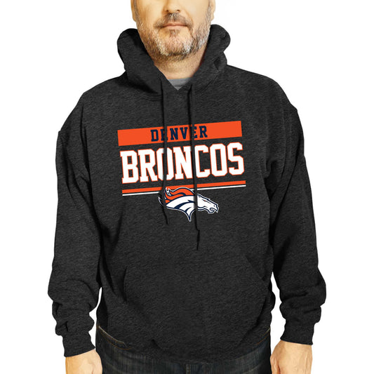 Denver Broncos NFL Adult Gameday Charcoal Hooded Sweatshirt - Charcoal