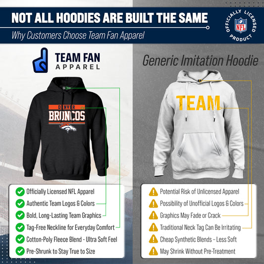 Denver Broncos NFL Adult Gameday Charcoal Hooded Sweatshirt - Charcoal