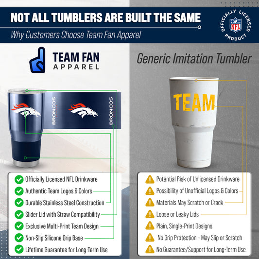 Denver Broncos NFL 30oz Gameday Stainless Steel Tumbler - Navy