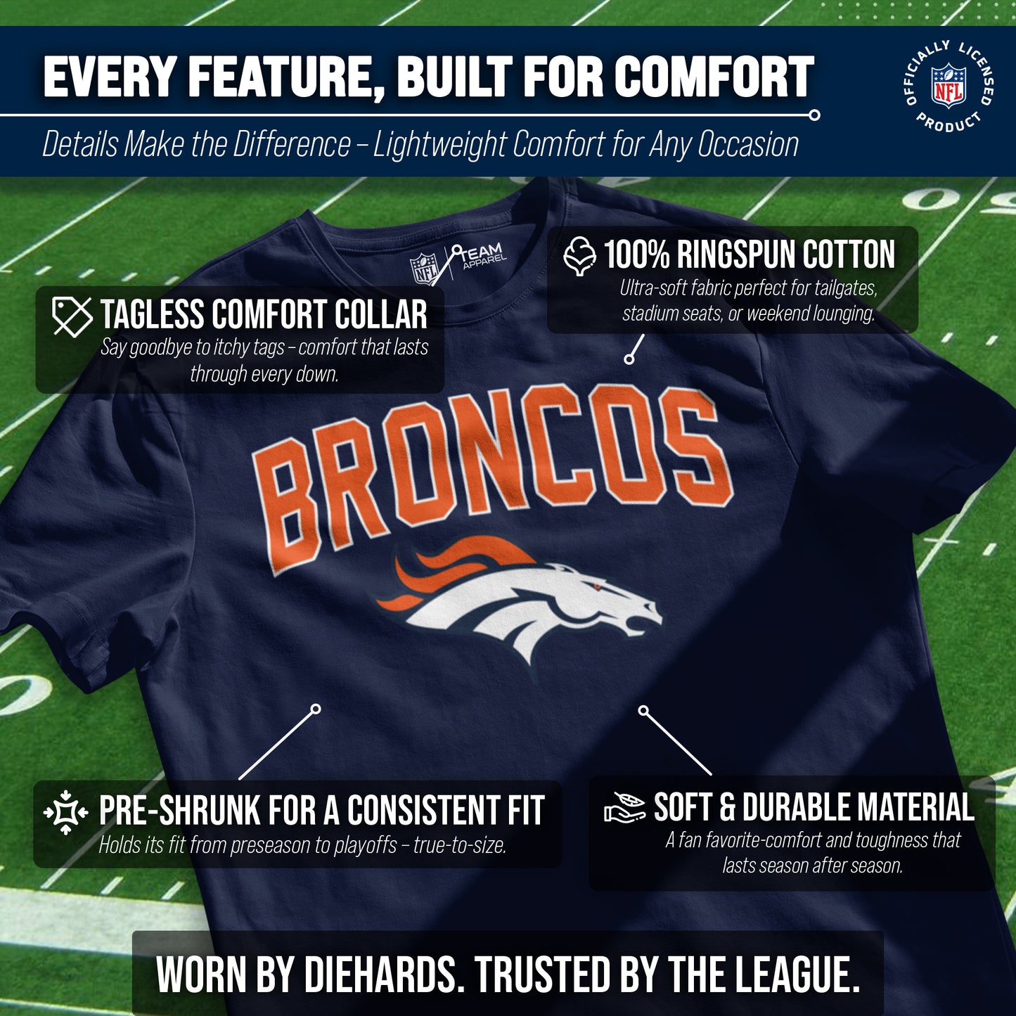 Denver Broncos NFL Home Team Tee - Navy