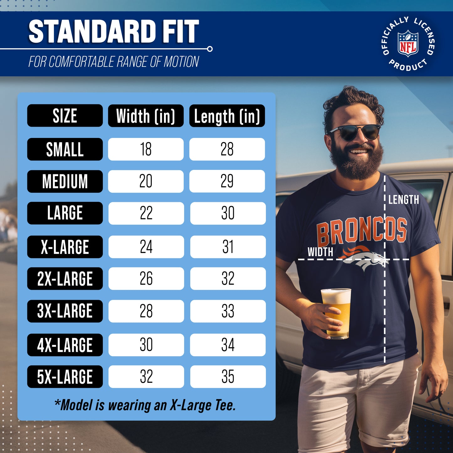 Denver Broncos NFL Home Team Tee - Navy