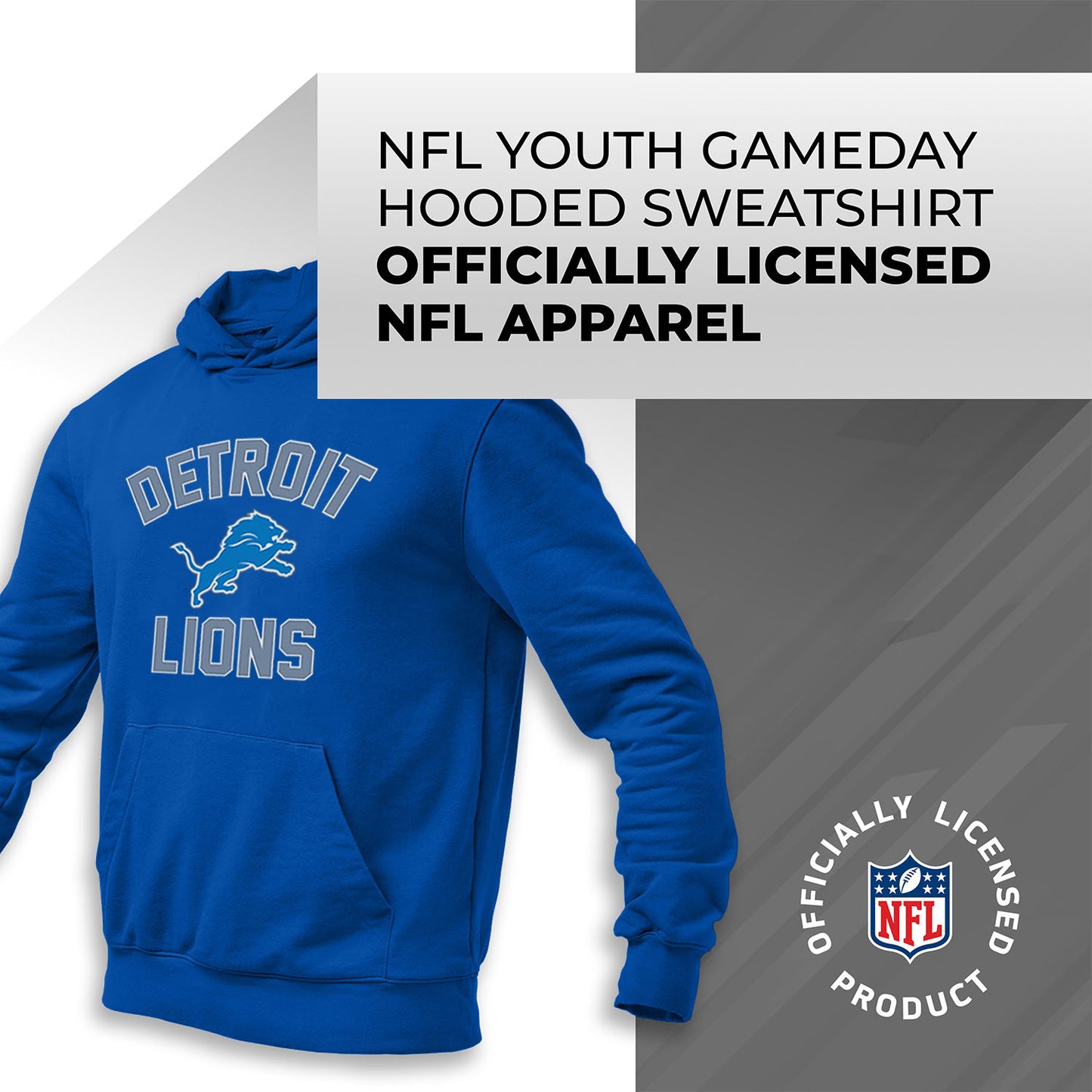 Detroit Lions NFL Youth Gameday Hooded Sweatshirt - Royal