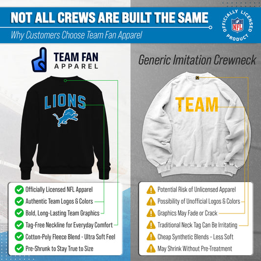 Detroit Lions NFL Home Team Crew - Black