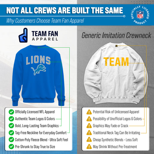 Detroit Lions NFL Home Team Crew - Royal