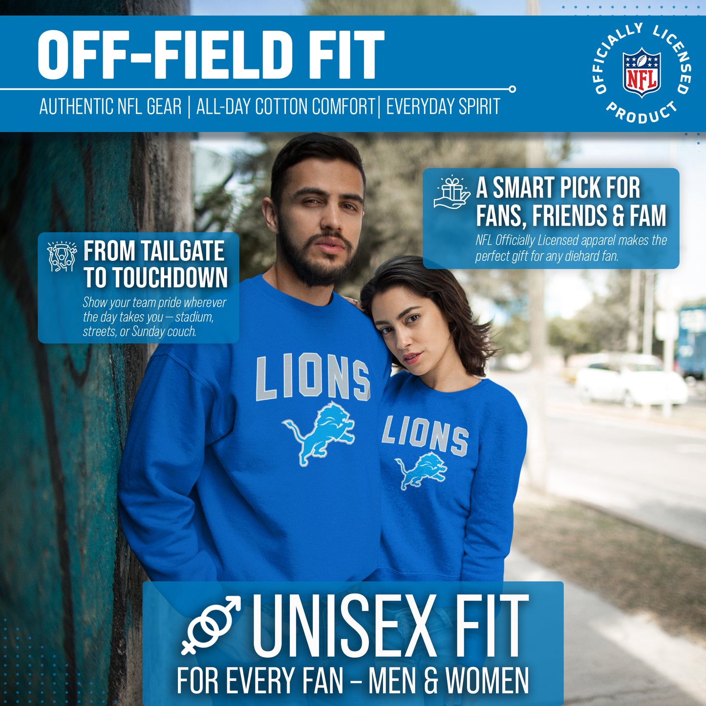 Detroit Lions NFL Home Team Crew - Royal