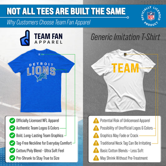 Detroit Lions NFL Starting Fresh Short Sleeve Heather T-Shirt - Royal