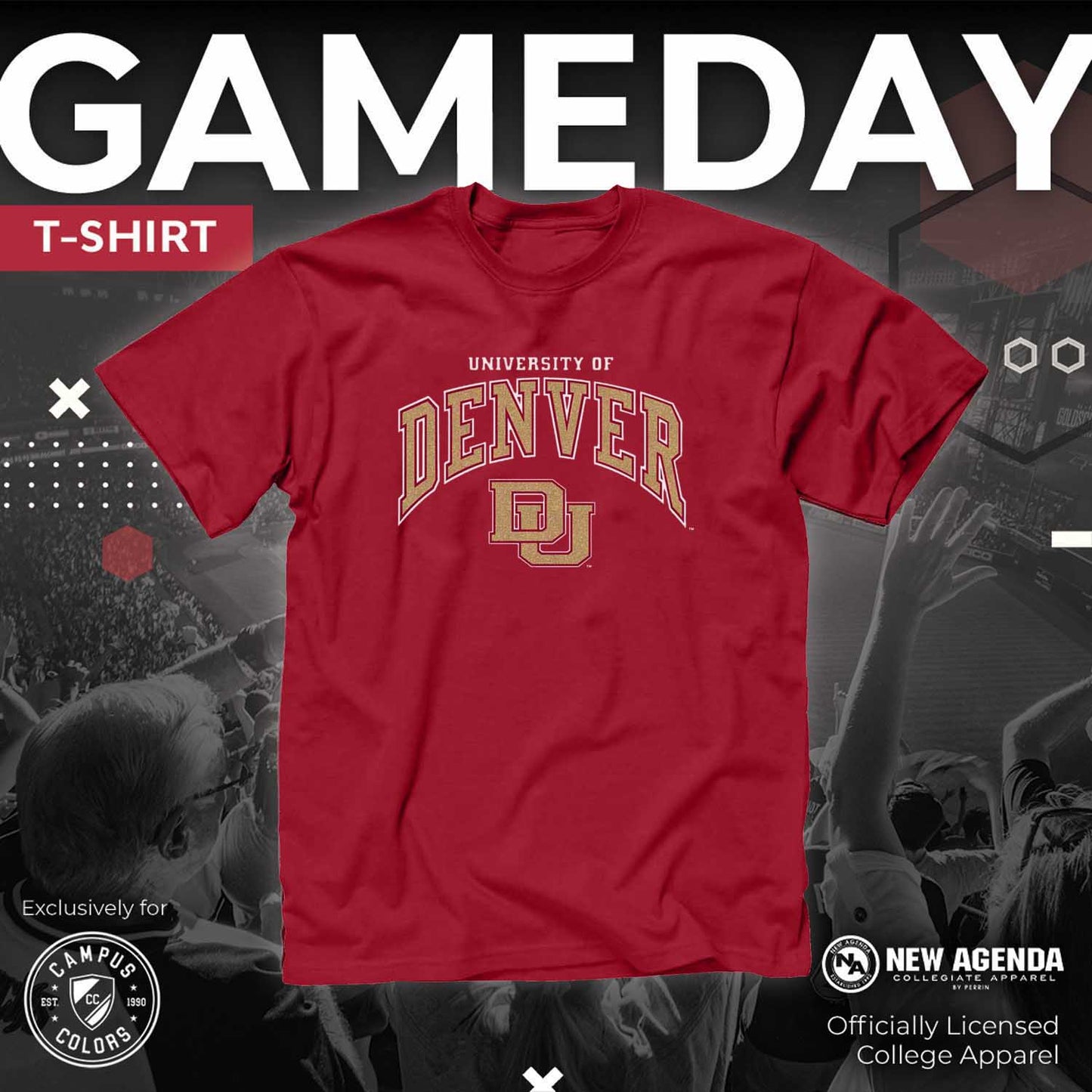 Denver Pioneers Arch and Logo T-Shirt - Maroon