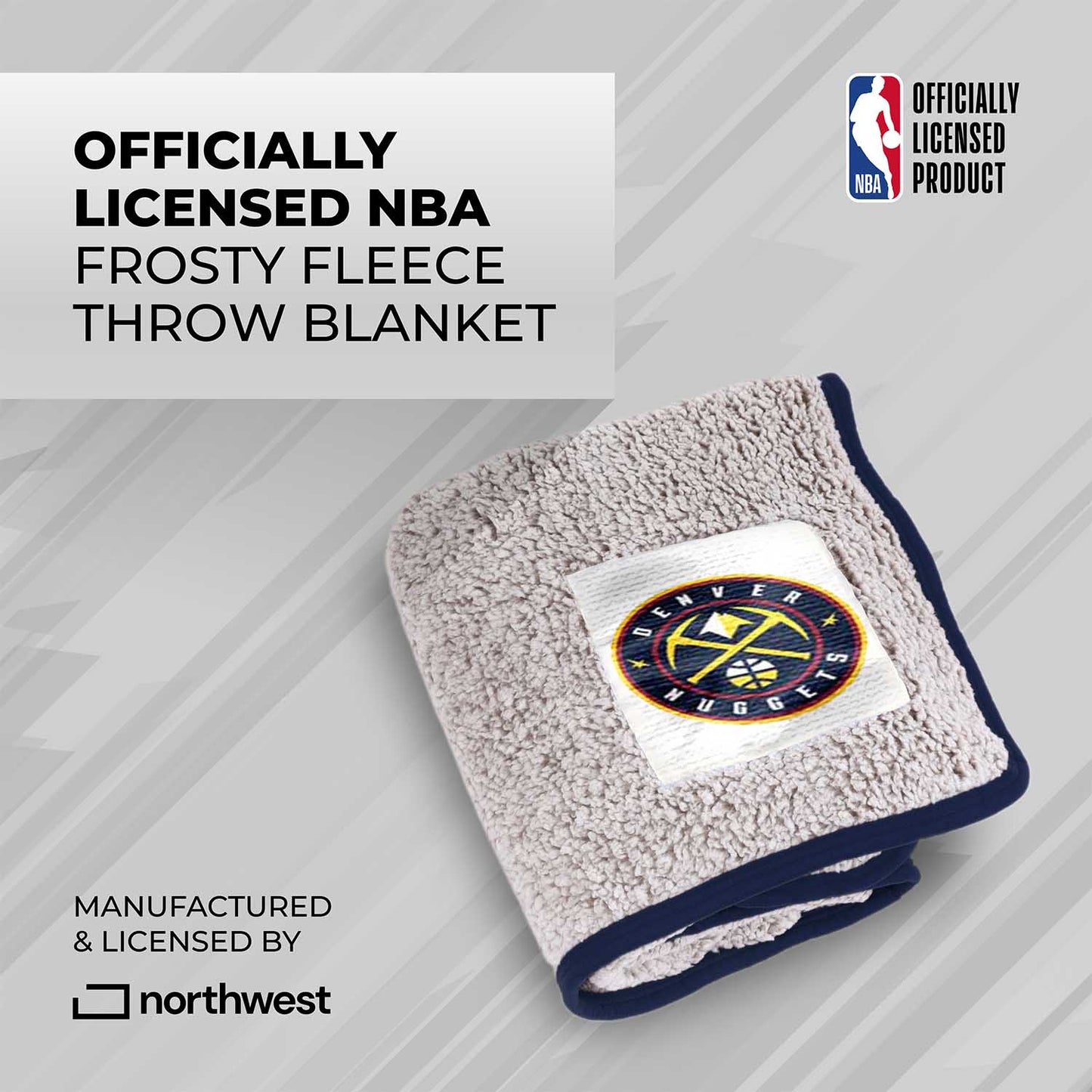 Denver Nuggets NBA Silk Touch Sherpa Throw Blanket - Blue