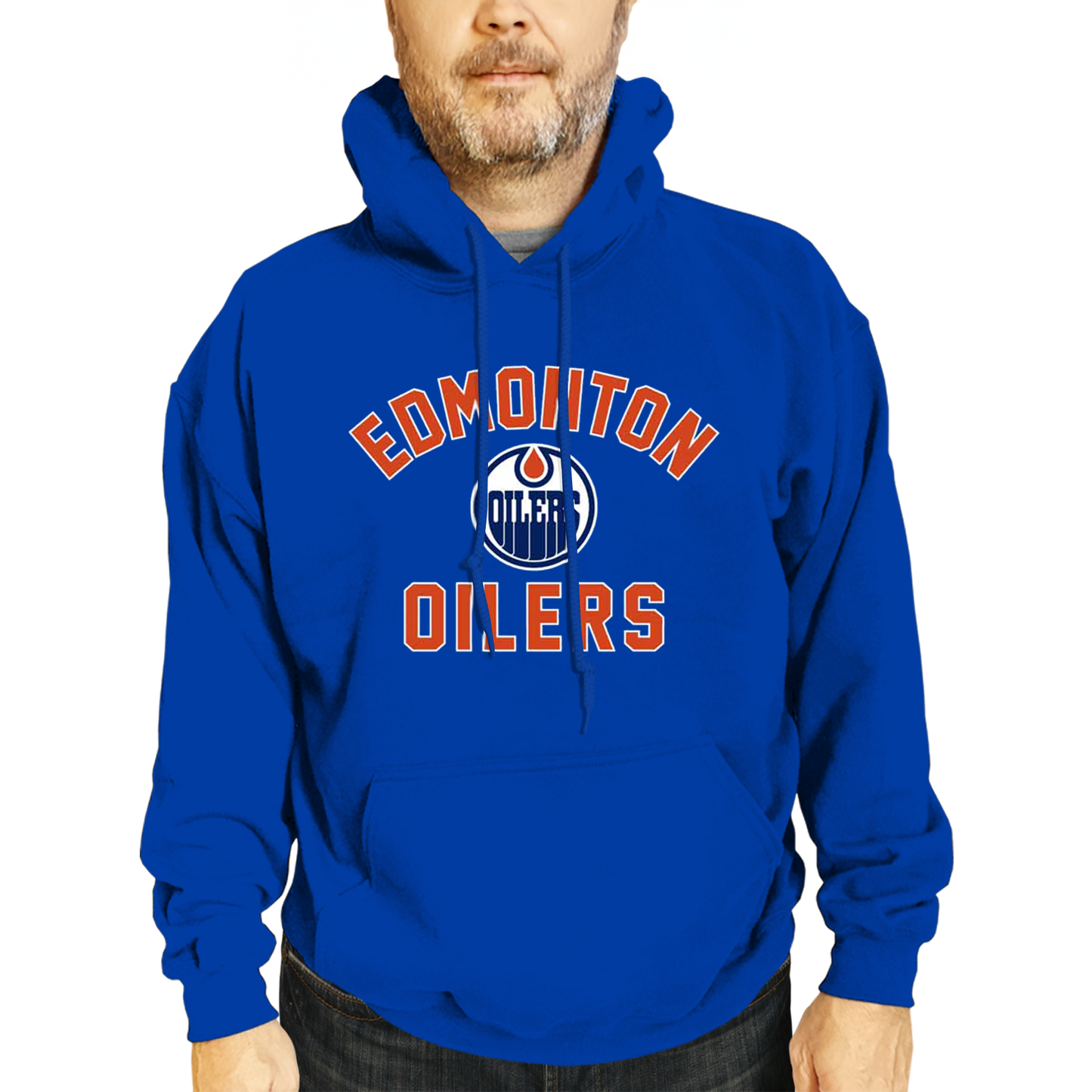 Edmonton Oilers Adult NHL Primary Logo Hooded Sweatshirt - Royal
