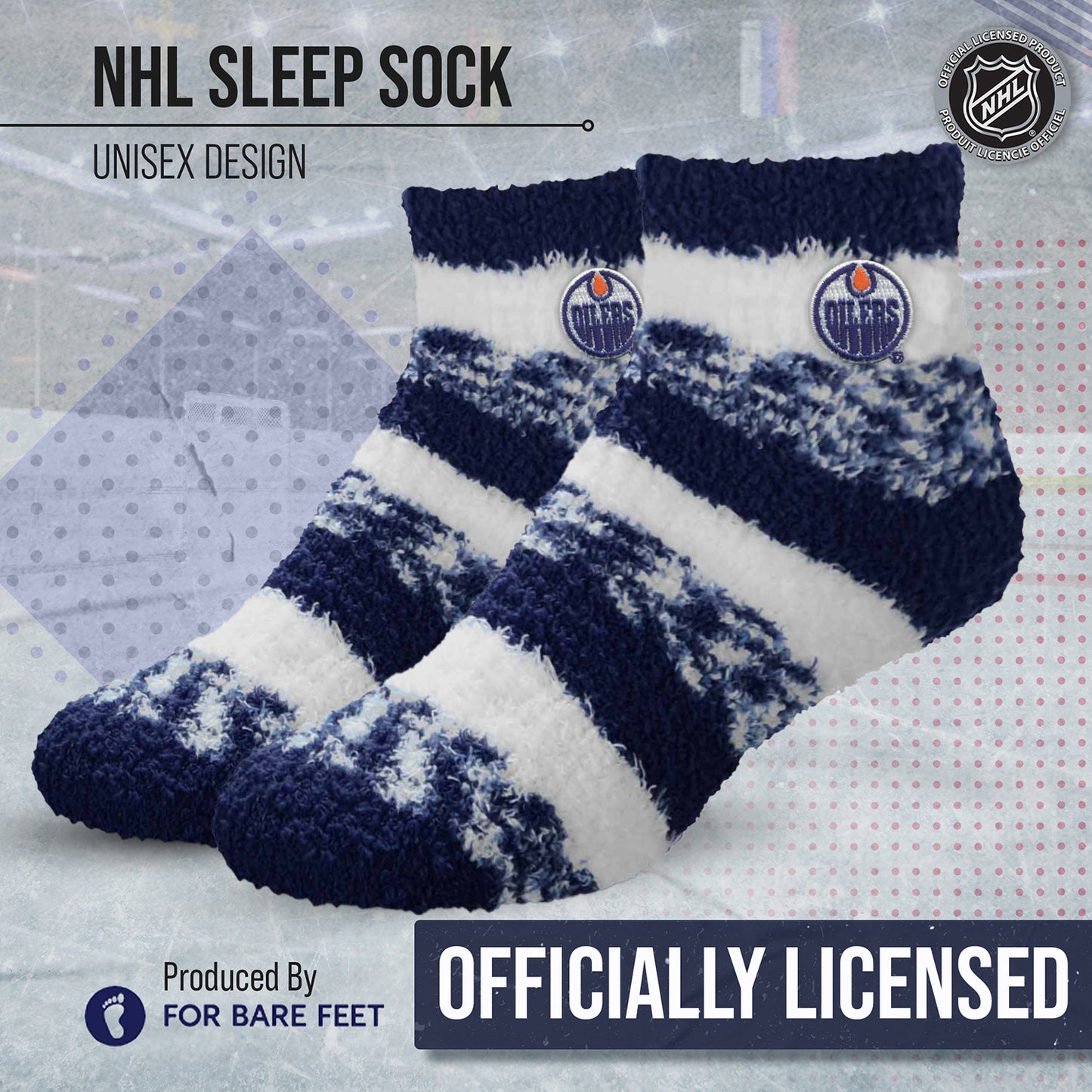 Edmonton Oilers NHL Unisex Cozy Sleep Socks - Navy