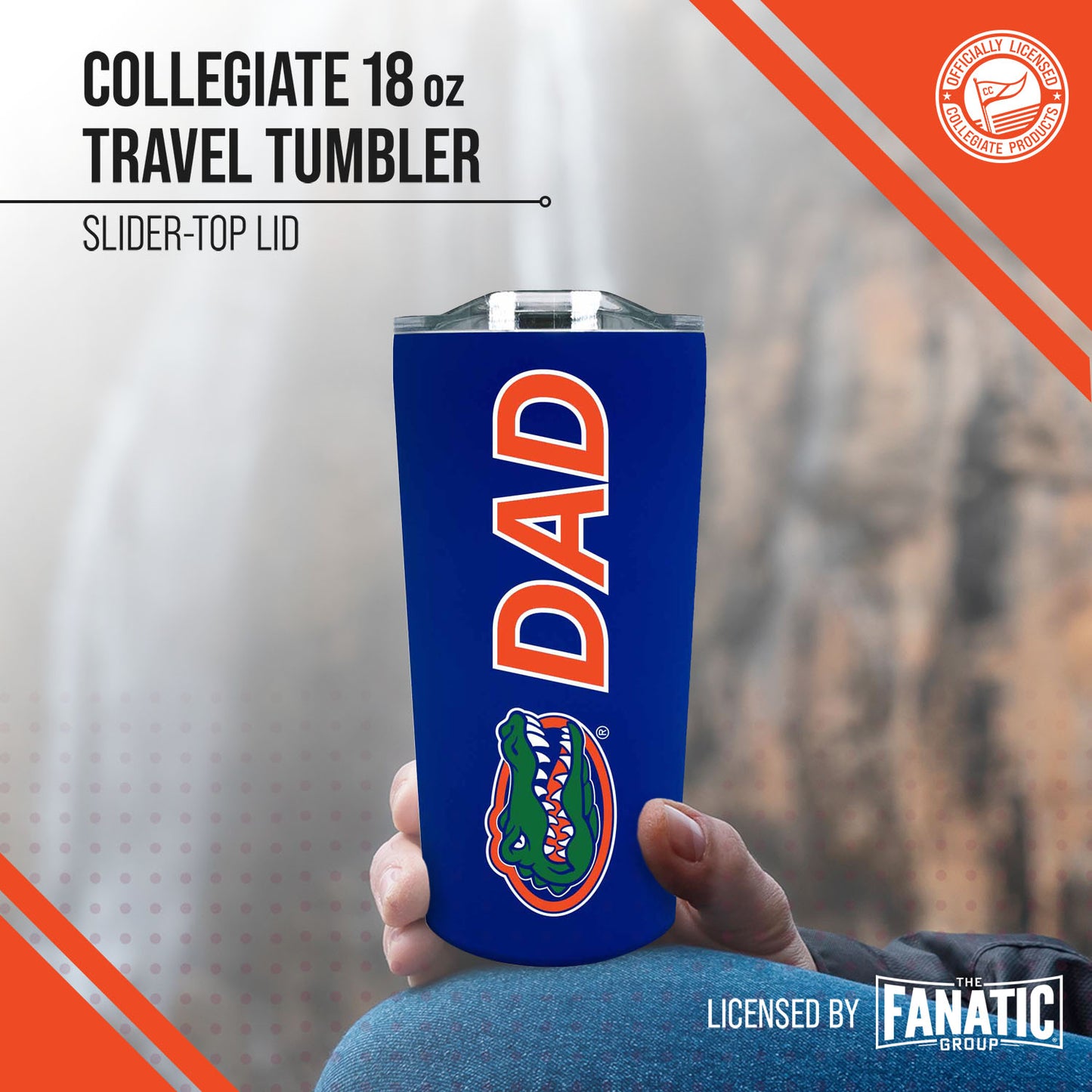 Florida Gators NCAA Stainless Steel Travel Tumbler for Dad - Royal