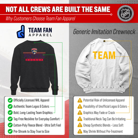 Florida Panthers NHL Charcoal True Fan Crewneck Sweatshirt - Charcoal