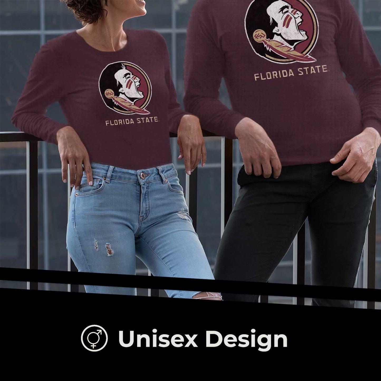 Florida State Seminoles NCAA MVP Adult Long-Sleeve Shirt - Maroon