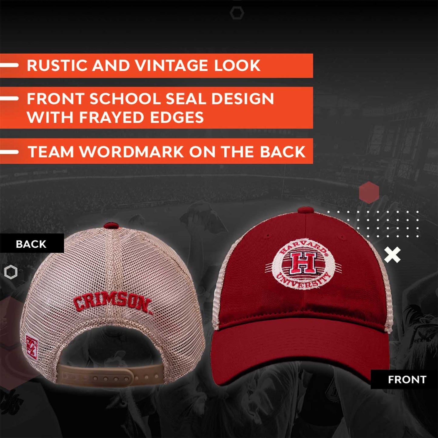 Harvard Crimson NCAA Snapback - Maroon