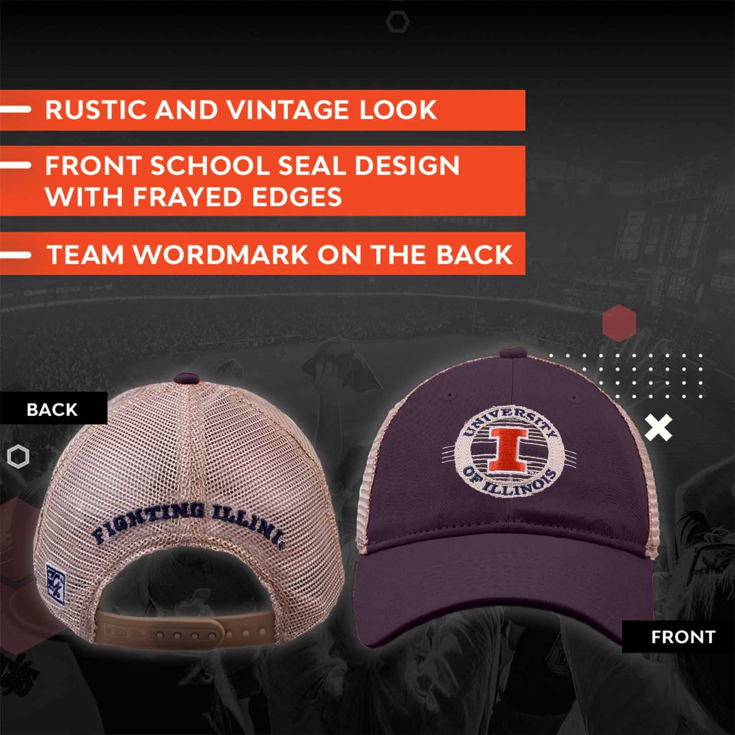 Illinois Fighting Illini NCAA Snapback - Navy