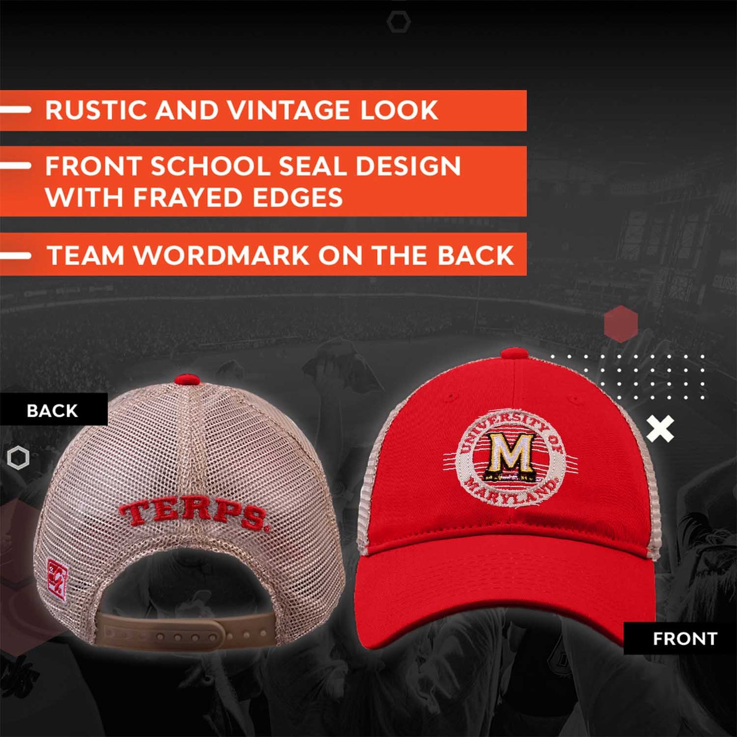 Maryland Terrapins NCAA Snapback - Red