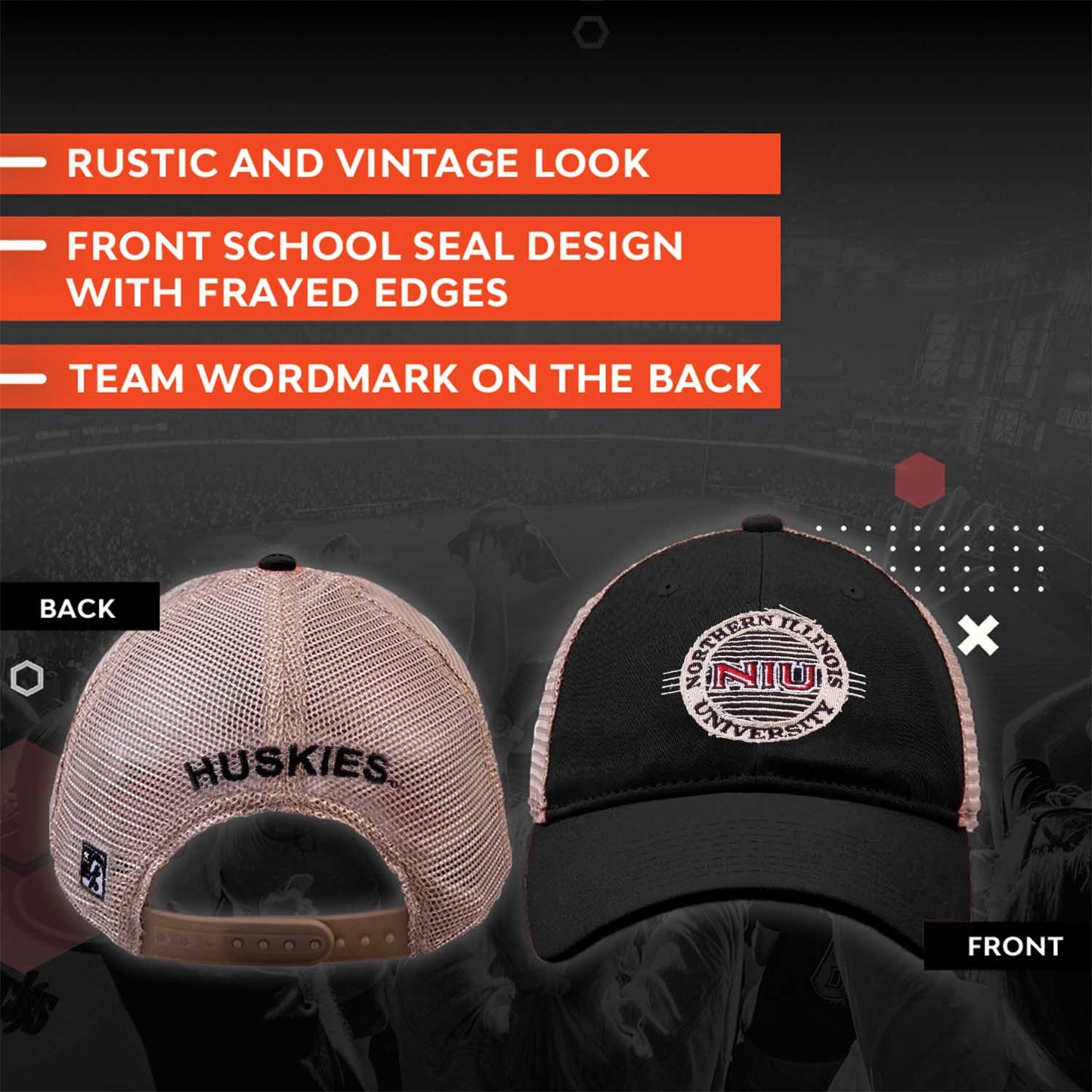 Northern Illinois Huskies NCAA Snapback - Black