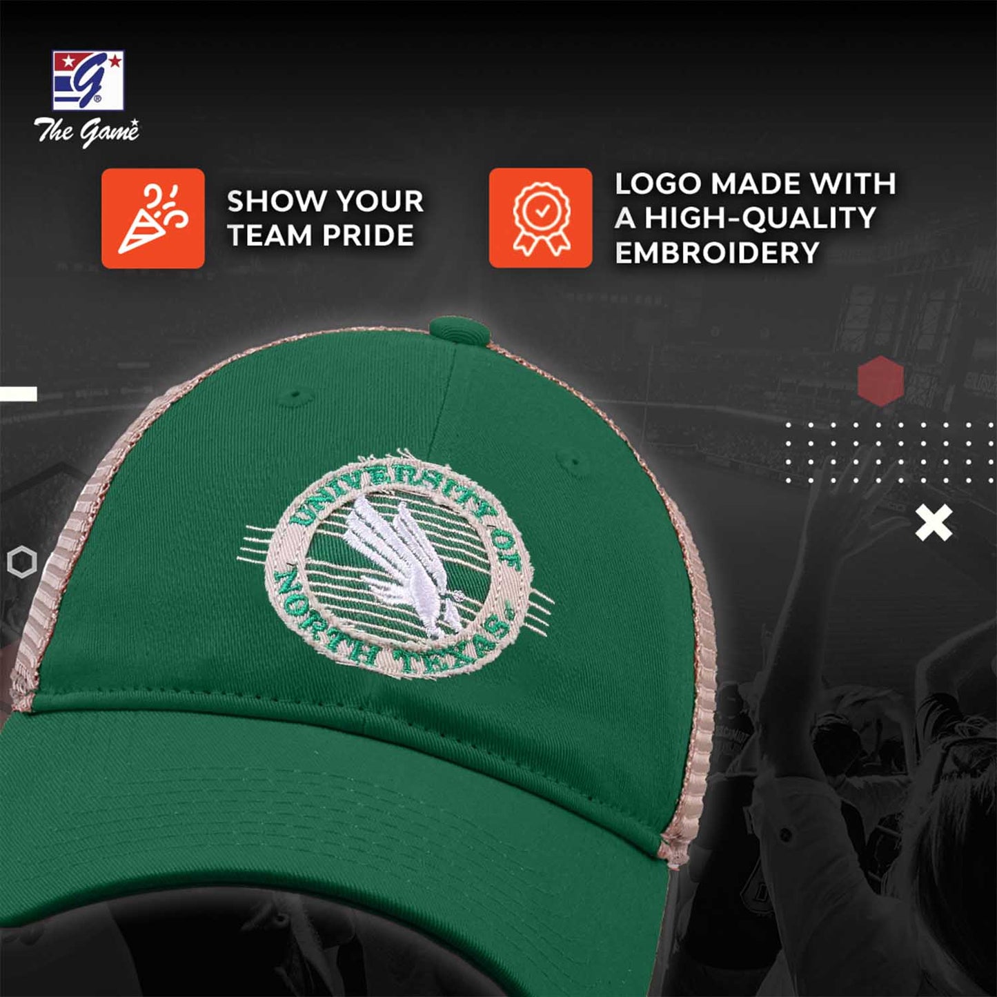 North Texas Mean Green NCAA Snapback - Kelly Green