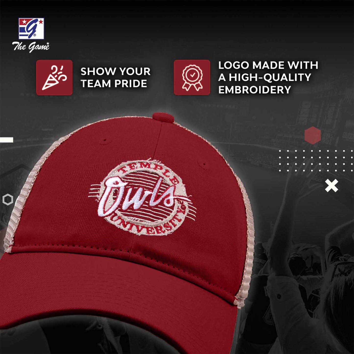 Temple Owls NCAA Snapback - Maroon