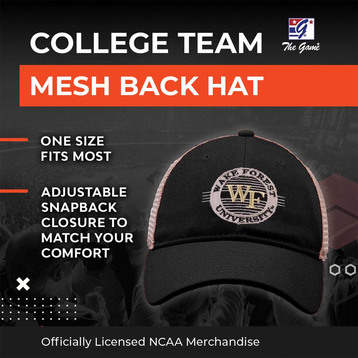 Wake Forest Demon Deacons NCAA Snapback - Black