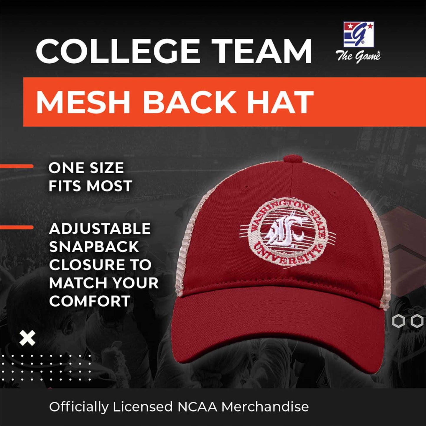Washington State Cougars NCAA Snapback - Cardinal