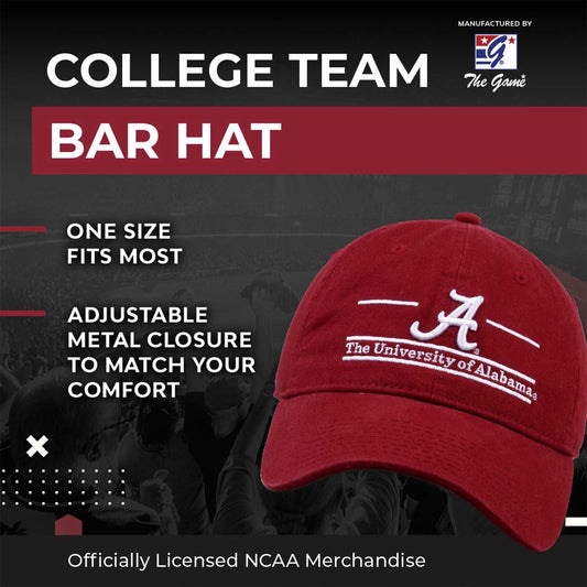 Alabama Crimson Tide NCAA Adult Bar Hat - Cardinal