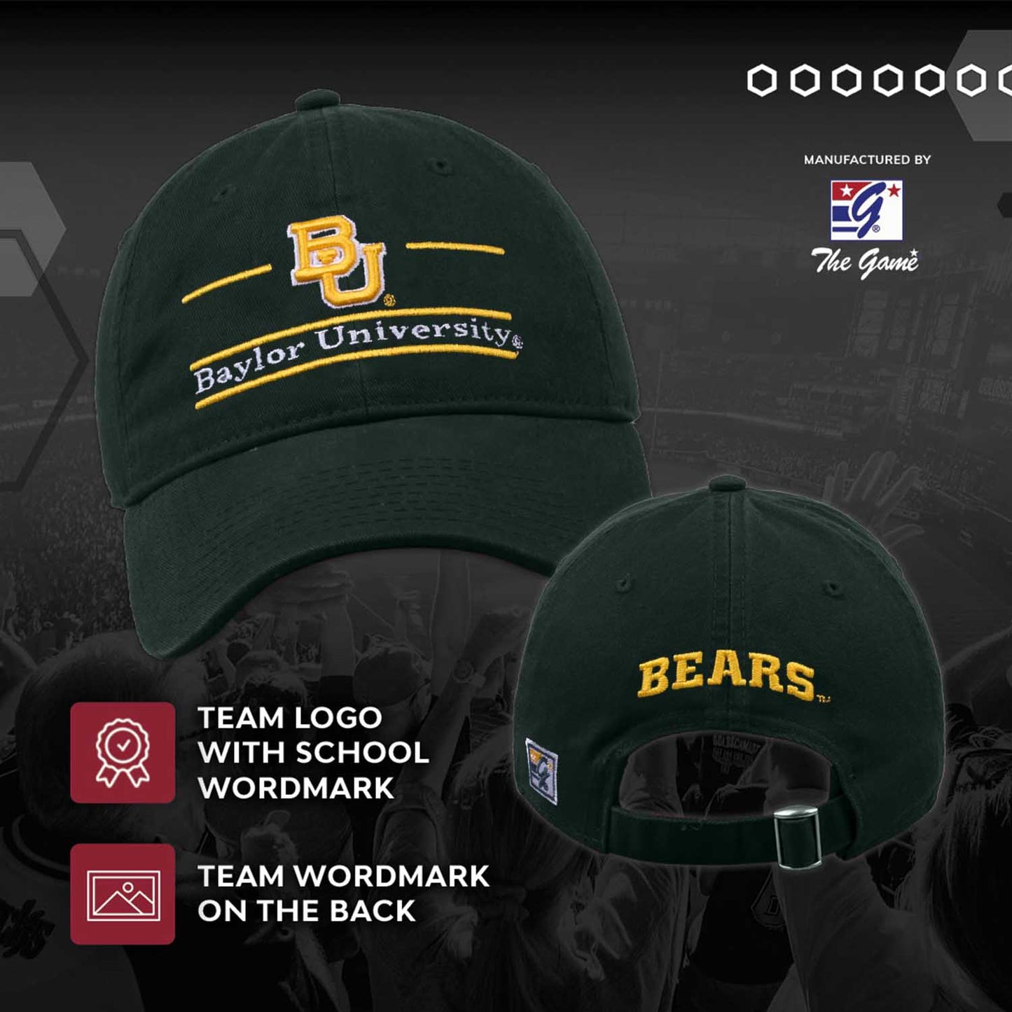 Baylor Bears NCAA Adult Bar Hat - Green