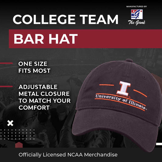 Illinois Fighting Illini NCAA Adult Bar Hat - Navy