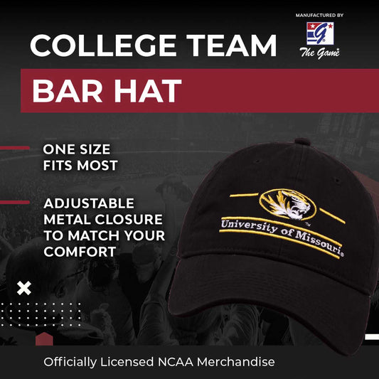 Missouri Tigers NCAA Adult Bar Hat - Black