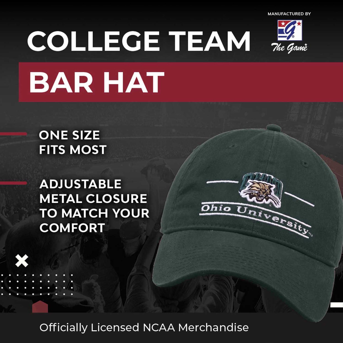 Ohio Bobcats NCAA Adult Bar Hat - Green