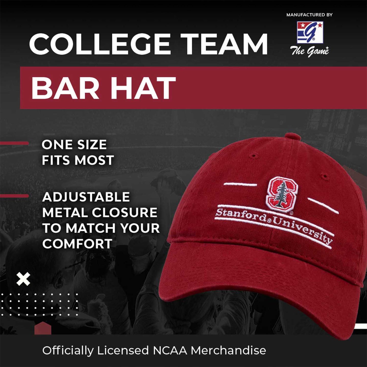 Stanford Cardinal NCAA Adult Bar Hat - Cardinal