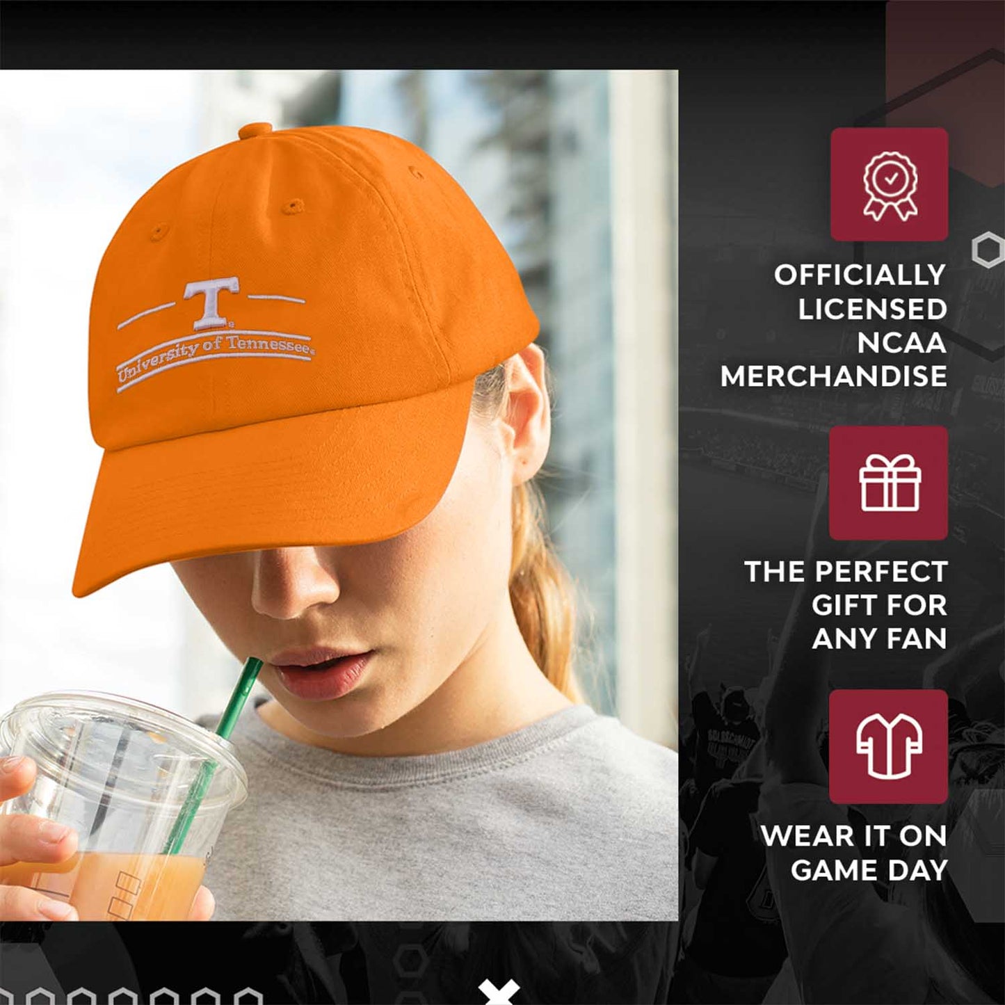 Tennessee Volunteers NCAA Adult Bar Hat - Orange